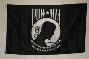 POW MIA 2’x3′ Polyester Flag